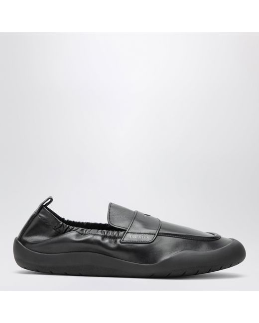 Prada Black Leather Speedrock Loafers for men