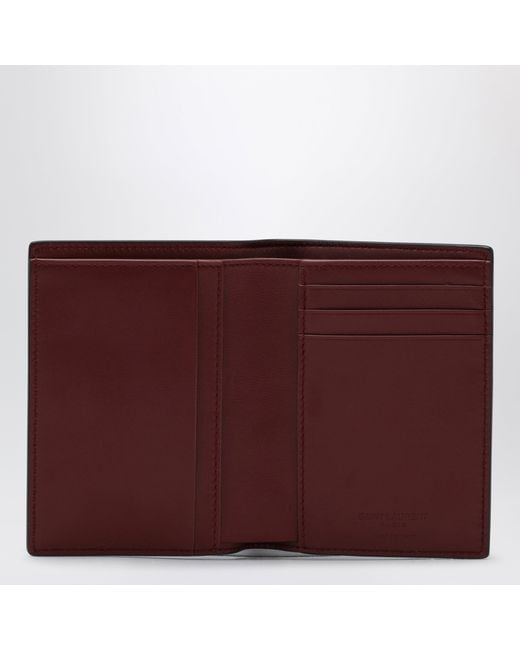 Saint Laurent Black Bicolor Smooth Calfskin Card Holder for men