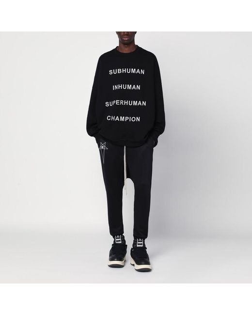 Pantalone jogging prisoner drawstring di Champion x Rick Owens in Black da Uomo