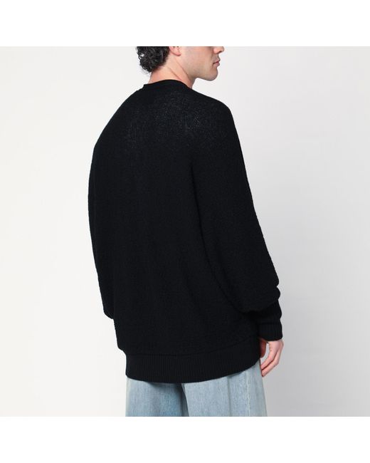 Needles Black Wool Cardigan for men