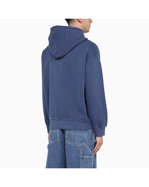 Carhartt Blue Nelson Hooded And Zipped Sweatshirt for men