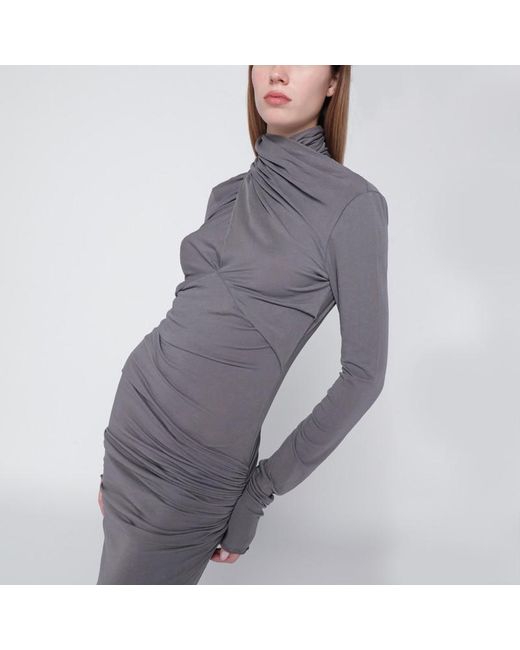 Entire studios Gray Long Draped Dress