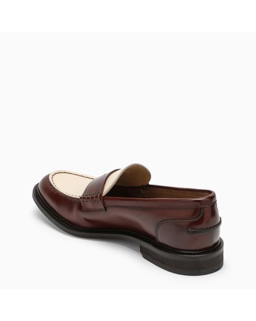 Doucal's Brown Classic Two-tone Leather Moccasin