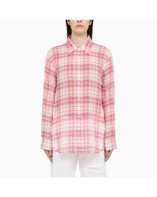 DSquared² Pink Checked Shirt