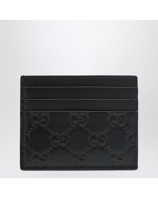 Gucci Black Gg Emblem Card Holder for men