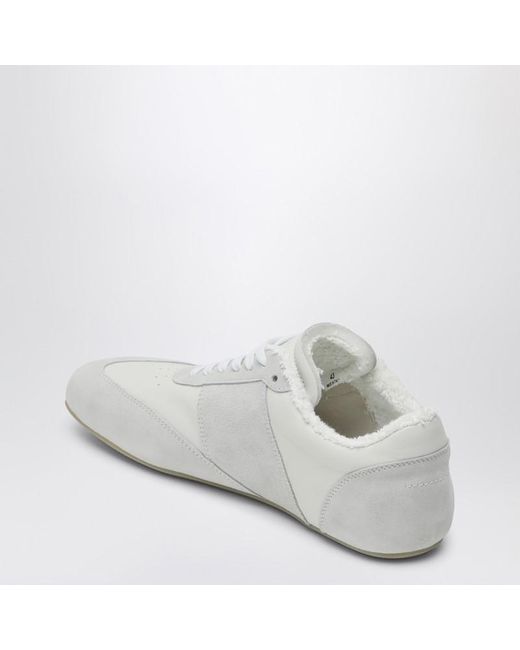 Baskets En Cuir Et Daim Blanc MM6 by Maison Martin Margiela pour homme en coloris White