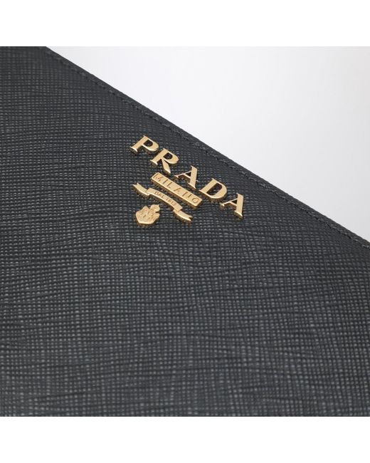 Prada Black Saffiano Large Wallet