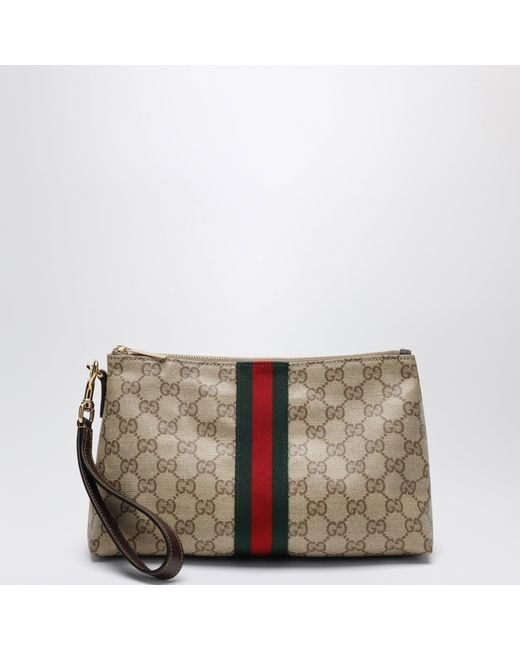 Gucci Black Small Gg Pouch With Web Ribbon for men