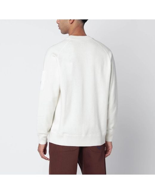 C P Company White Wool And Cotton Sweater for men