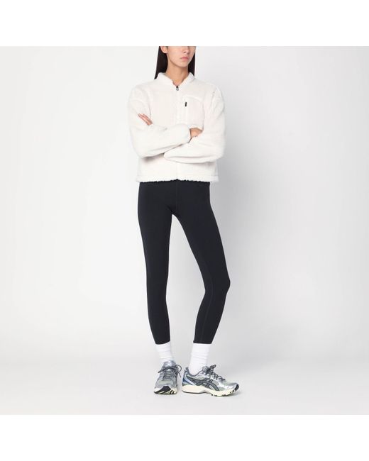 The North Face White Cropped Zip-Up Fleece