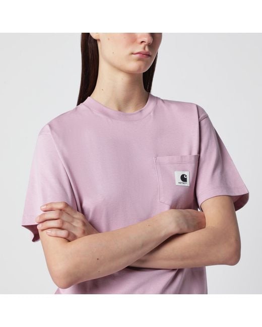 Carhartt Purple Hortensia S/S Pocket T-Shirt