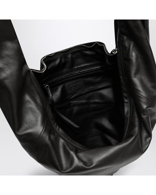 Lemaire Scarf Bag Aus Schwarzem/Braunem Leder in Black für Herren