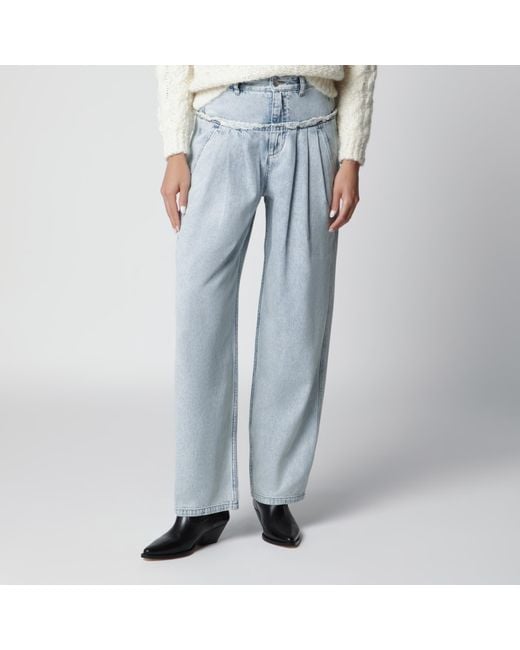 Isabel Marant Blue Iniza Pleated Jeans