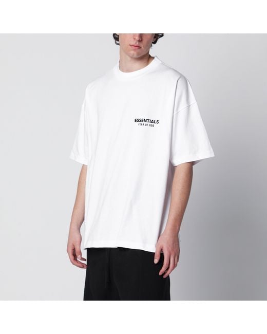 Fear Of God White Classic Bright Cotton T-Shirt for men