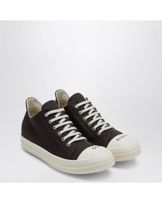 Rick Owens Black Dusty "So Cunt" Low Sneakers for men