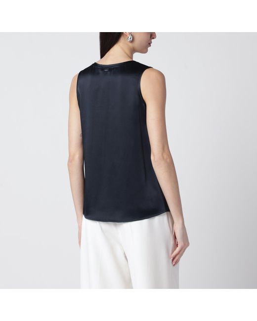 Max Mara Black Midnight Satin Top
