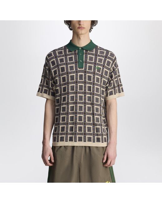 adidas x Brain Dead Black Short-sleeve Patterned Polo for men