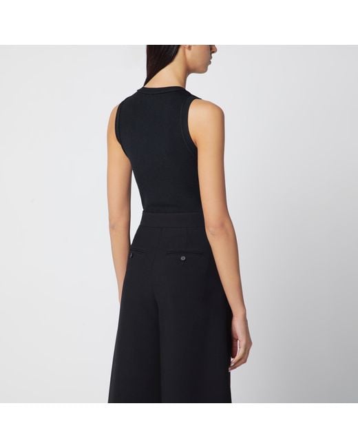 Loewe Black Ribbed Anagram Tank Top