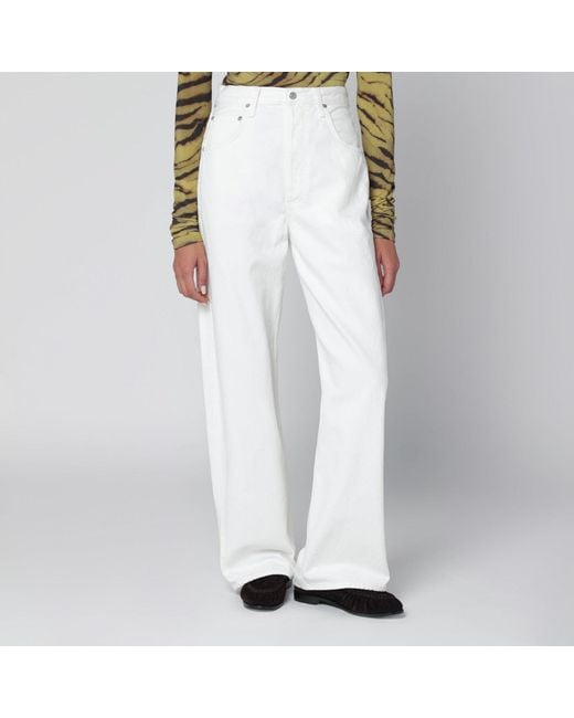 Citizens of Humanity White Pashmina Ayla Baggy Jeans