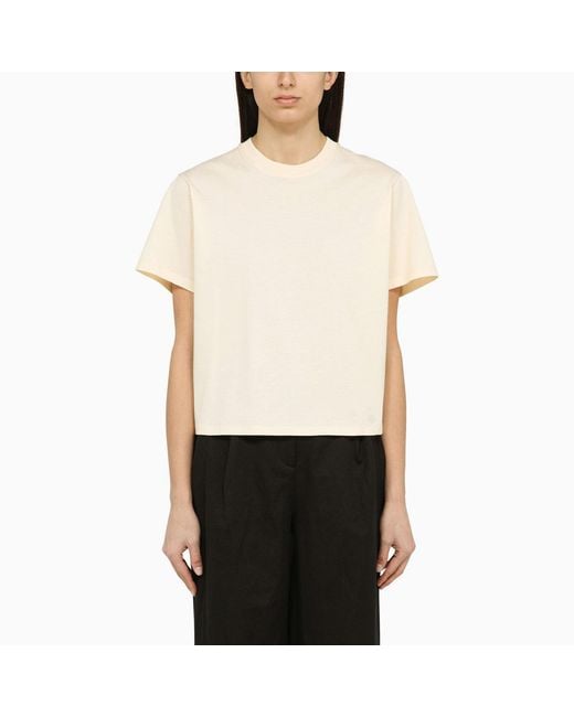 Loulou de Saison White Ivory Crew-Neck T-Shirt