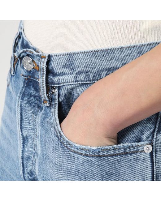 FRAME Blue Wide-leg The Lax Jeans With Washed Effect