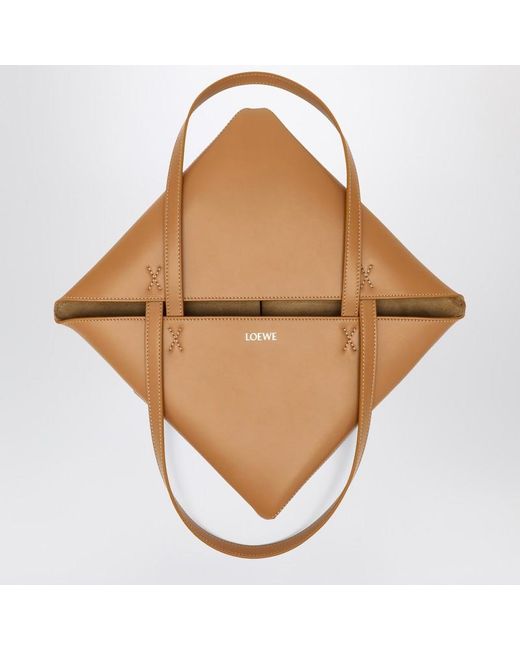 Borsa puzzle fold tote media color deserto di Loewe in Brown