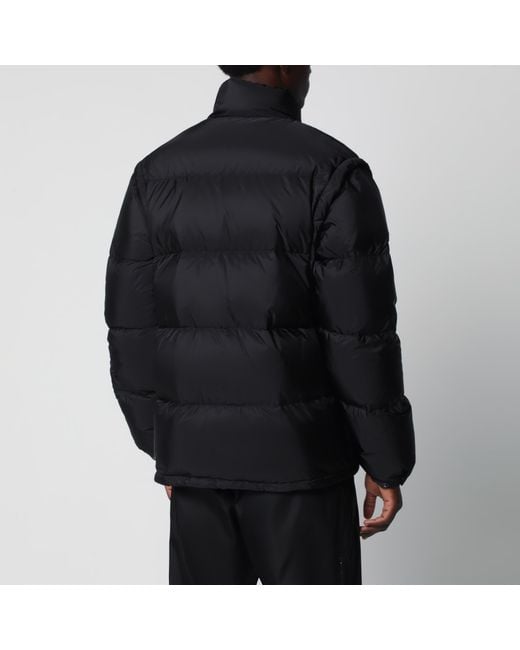 Prada Black Convertible Re-Nylon Down Jacket for men