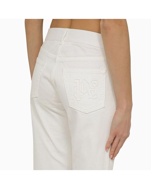 Pantalone in cotone di Palm Angels in White