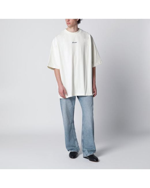 Fear Of God White Signature 90S Oversized Cotton Jersey T-Shirt for men
