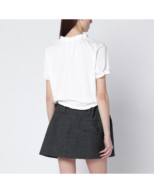 Prada White Cotton Jersey T-Shirt