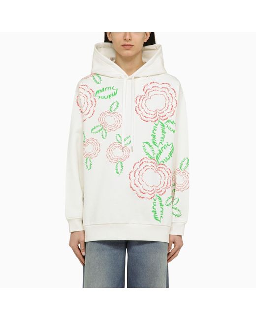 Marni Green Sweatshirt With Embroidery