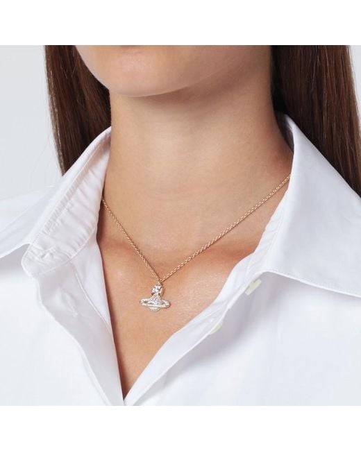 Collier Pendentif Orb Doré Avec Cristaux Vivienne Westwood en coloris Metallic