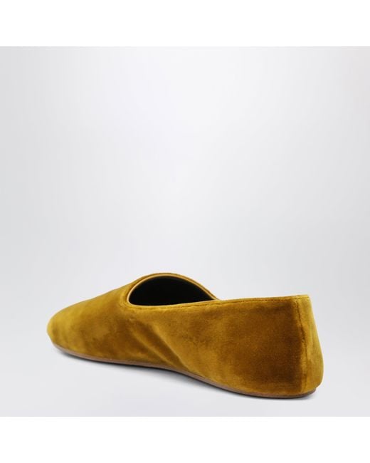 The Row Brown Ponti Velvet Slip-On Slippers