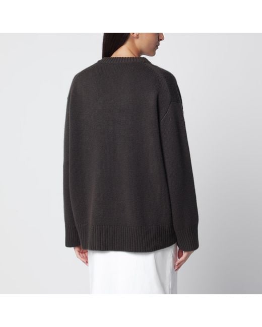 Lisa Yang Black Crewneck Sweater Noor