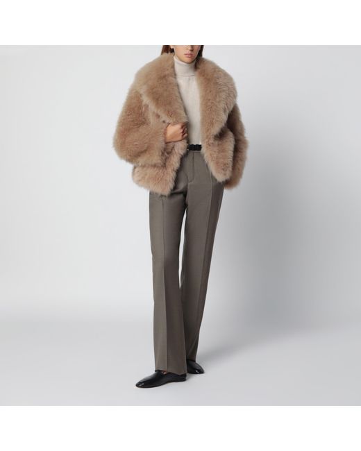 Blancha Brown Short Caramel Fur Jacket