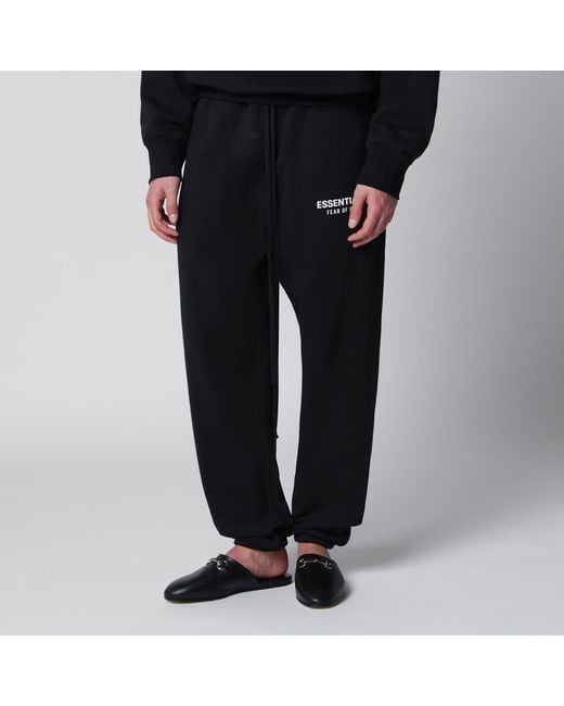 Fear Of God Black Cotton Jogging Trousers for men