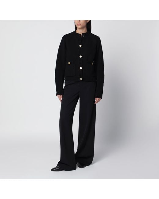 Totême  Black Organic Cotton Cardigan