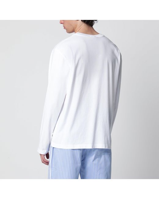 Tekla White Long-Sleeve T-Shirt for men