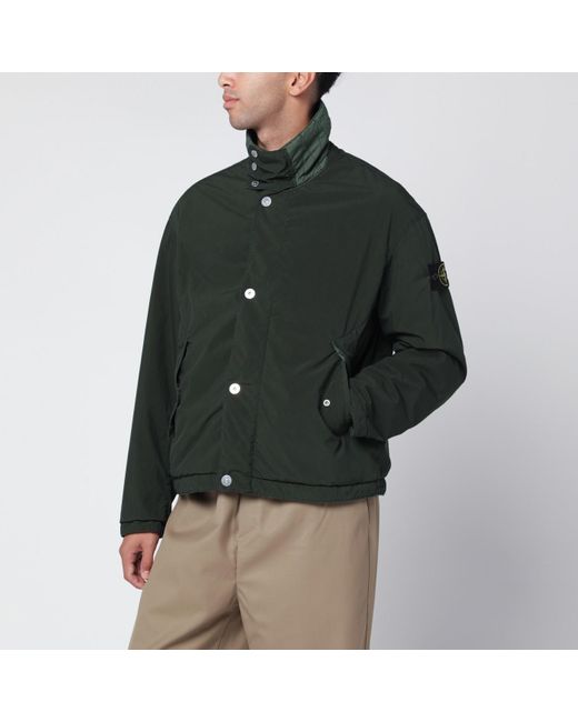 Stone Island Green Juniper Light Canvas Jacket for men