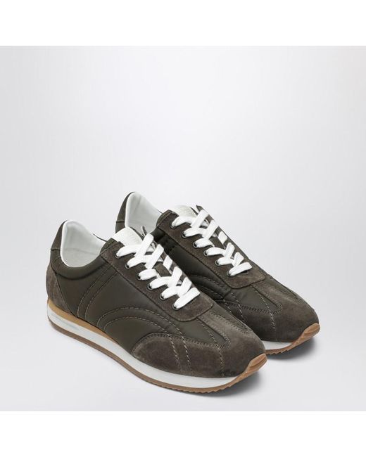 Totême  Black Suede And Fabric Sneakers