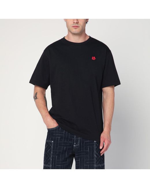 KENZO Black Crew Neck T-Shirt for men