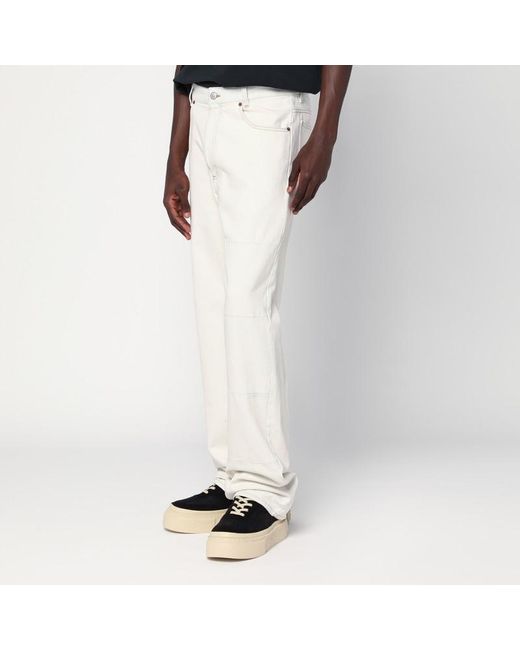 MM6 by Maison Martin Margiela White Jeans With Patches for men