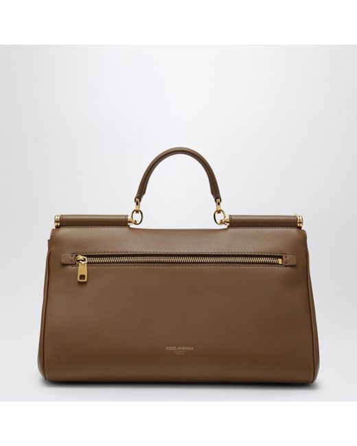 Dolce & Gabbana Brown My Sicily Top Handle Bag