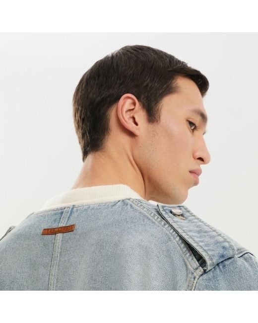 Giacca di jeans con toppe di 1989 STUDIO in Blue da Uomo