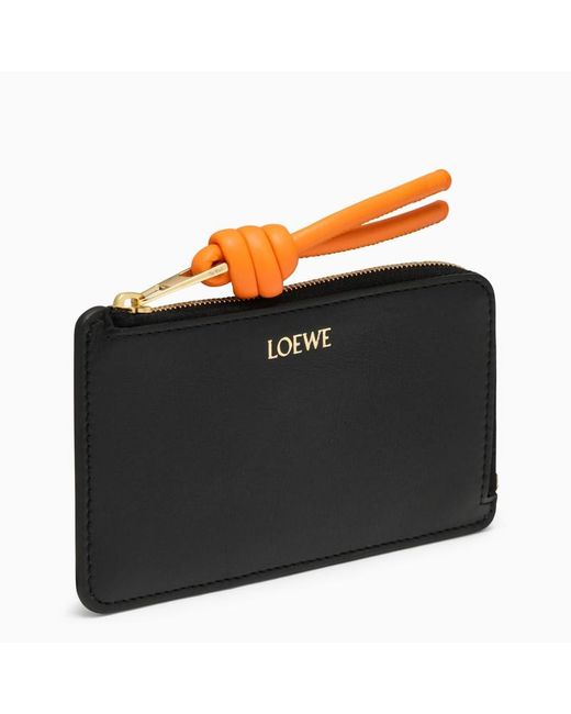 Portacarte knot /arancione di Loewe in Black
