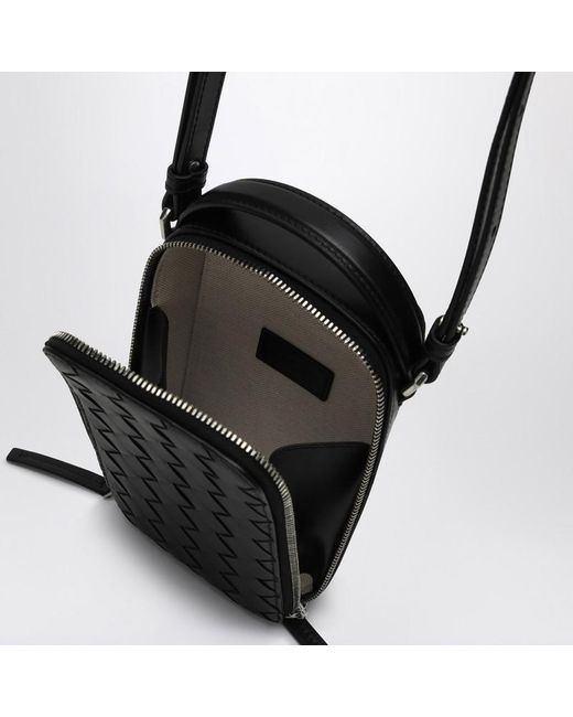 Custodia per smartphone getaway nera in intrecciato di Bottega Veneta in White da Uomo