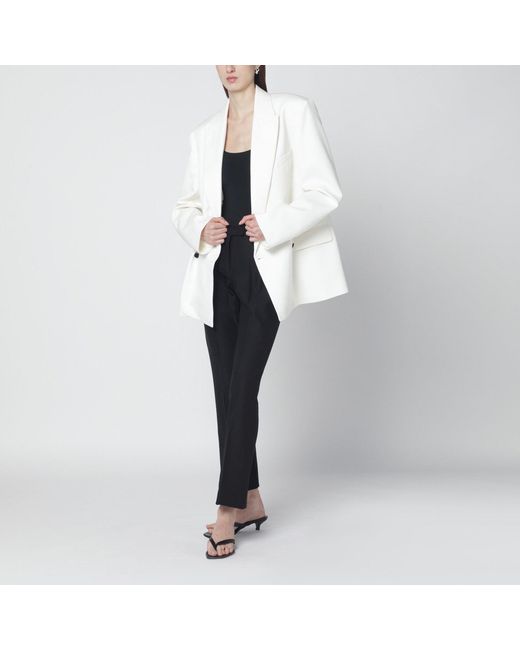 Max Mara Black Cotton-Blend Trousers