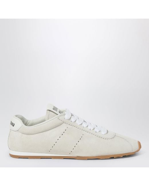 Miu Miu White Plume Sneakers