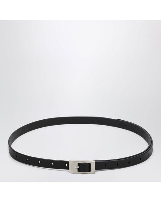 Rick Owens Black Mini Stooges Leather Belt for men