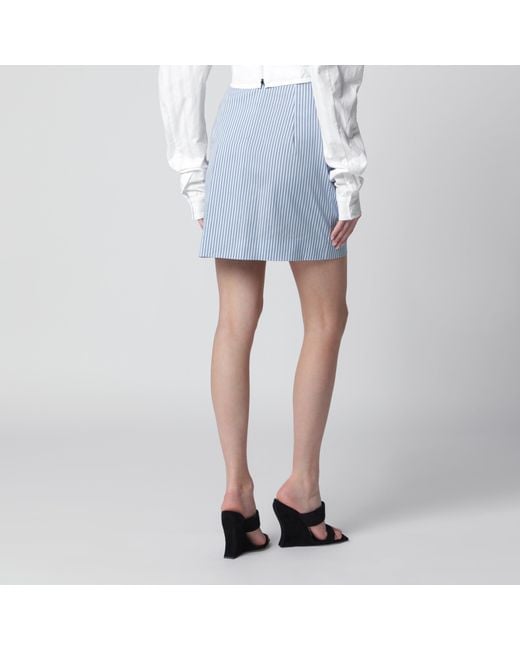 Vivienne Westwood Blue Light Striped Mini Skirt